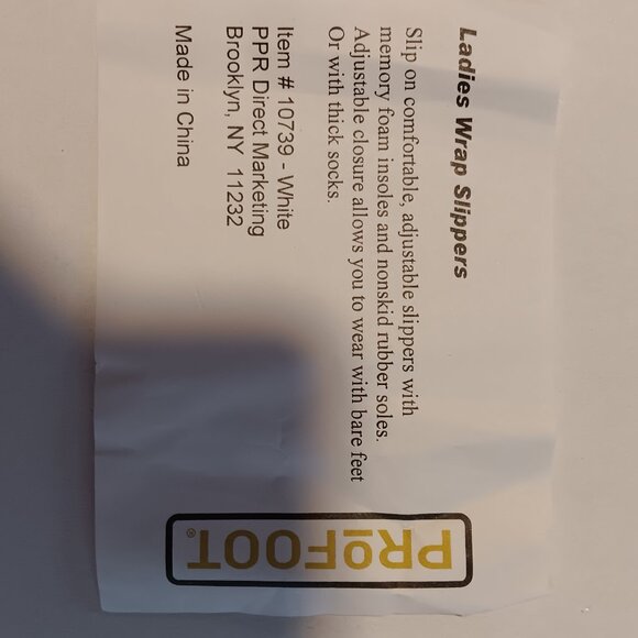 PROFOOT WOMEN'S WHITE WRAP SLIPPERS NWT - Picture 5 of 5